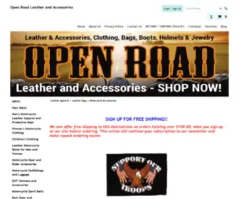 Openroadleatherandaccessories.com(Biker Apparel & Motorcycle Gear Online for Men & Women) Screenshot