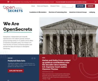 Opensecrets.org(Politics) Screenshot