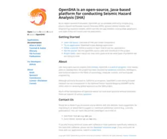 Opensha.org(OpenSHA OpenSHA is an open) Screenshot
