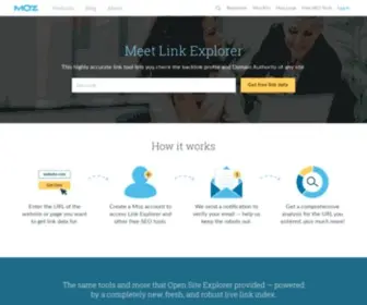 Opensiteexplorer.org(MOZ LINK EXPLORER: World's best BACKLINK CHECKER with 40 trillion links. Check Domain Authority (DA)) Screenshot