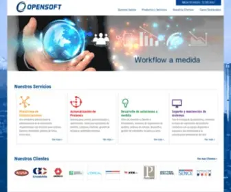 Opensoft.cl(Opensoft s.a. es una empresa chilena dedicada a la construcción de soluciones de software) Screenshot