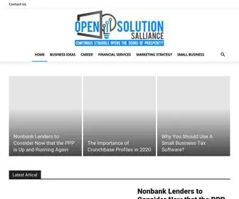 Opensolutionsalliance.org(Paying attention to customer demand) Screenshot