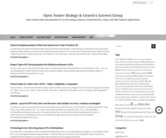 Opensourcebiology.eu(Open source tools and preprints for in vitro biology) Screenshot