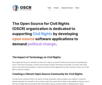 Opensourceforcivilrights.com(OSCR Website) Screenshot