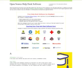 Opensourcehelpdesklist.com(A complete list of open source help desk software packages) Screenshot