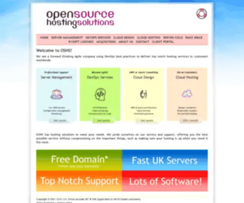 Opensourcehostingsolutions.co.uk(UK Web Hosting) Screenshot