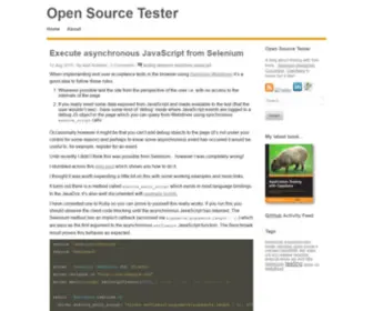 Opensourcetester.co.uk(An Open Source Testing Blog) Screenshot