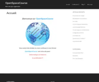 Openspacecourse.com(Mon site pour apprendre) Screenshot