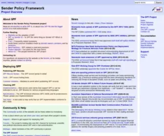 Openspf.org(Project Overview) Screenshot