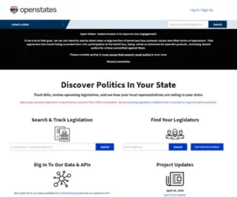 Openstates.org(Open Data & Democracy Tools) Screenshot