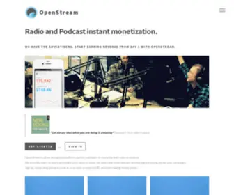 Openstream.co(Radio and podcast monetization) Screenshot