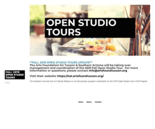 Openstudiotours.com(The Fall Open Studio Tour in Southern Arizona) Screenshot
