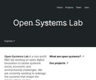 Opensystemslab.io(Open Systems Lab) Screenshot