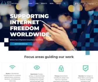 Opentechfund.org(Supporting Internet Freedom Worldwide) Screenshot