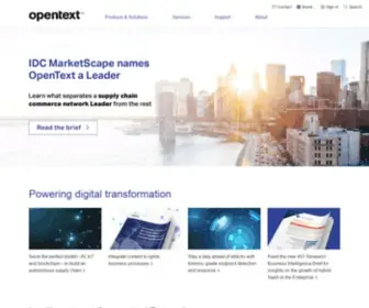 Opentext.com.br(Soluções de gerenciamento de informações) Screenshot