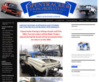 Opentrackerracingproducts.com(Vintage Mustang Suspension and Steering Friction Free Roller Bearing Performance) Screenshot