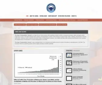 Opentransportationjournal.com(The Open Transportation Journal) Screenshot