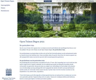 Opentuinendagen.nl(Museum Van Loon) Screenshot