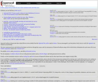 Openwall.com(Bringing security into open computing environments) Screenshot