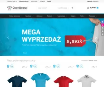 Openwear.pl(Hurtownia Odzieży Reklamowej i Firmowej) Screenshot