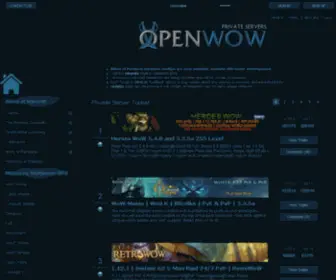 Openwow.com(Private Server Database) Screenshot