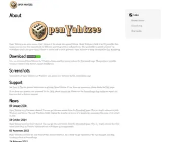 Openyahtzee.org(Open Yahtzee) Screenshot