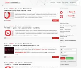 Opera-Prehliadac.com(Slovenská stránka o internetovom prehliadači Opera a Vivaldi) Screenshot