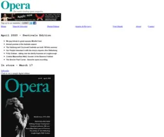 Opera.co.uk(Opera Magazine) Screenshot