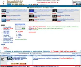 Operaandballet.com(Schedule & tickets for all theatres in Moscow) Screenshot