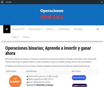 Operacionesbinarias.org(Operaciones binarias) Screenshot