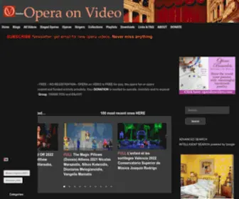 Operaonvideo.com(All video opera recordings with preview for the opera fan) Screenshot