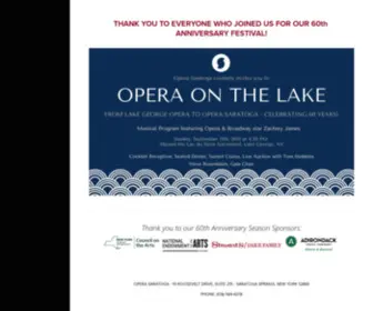 Operasaratoga.org(Opera Saratoga) Screenshot
