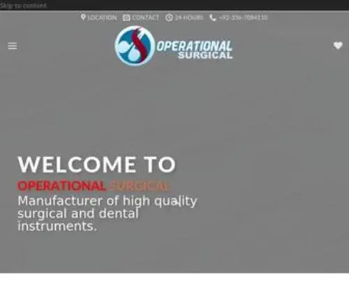 Operationalsurgical.com(Welcom to Operational Surgical) Screenshot