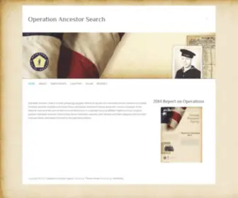 Operationancestorsearch.org(Operation Ancestor Search) Screenshot