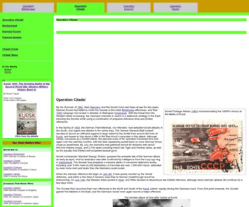 Operationcitadel.com(Articles and information about operation Citadel) Screenshot