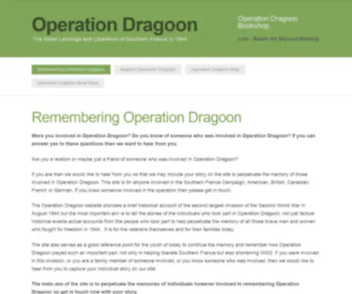 Operationdragoon.org(Operation Dragoon) Screenshot
