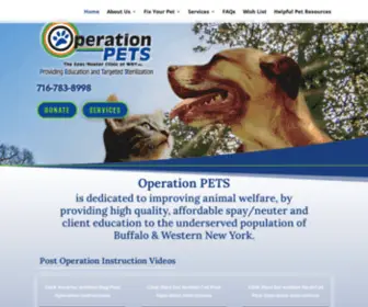 Operationpets.org(Affordable Spay and Neuter Buffalo NY) Screenshot