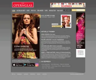 Opernglas.de(Die ganze Welt der Oper in einem Magazin) Screenshot