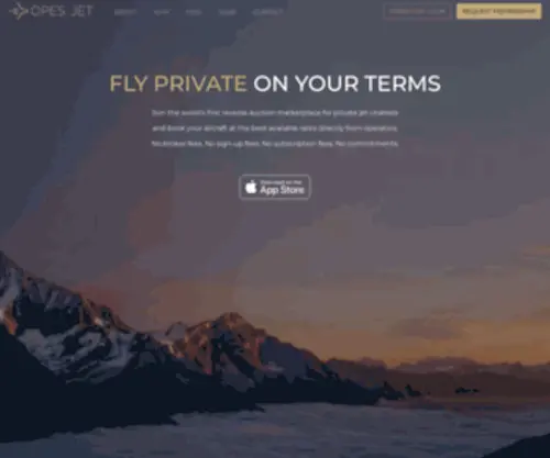 Opesjet.com(Fly Private On Your Terms) Screenshot