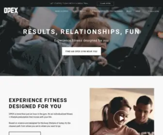 Opexgyms.com(OPEX Gyms) Screenshot