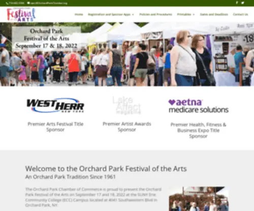 Opfestivalofthearts.com(Orchard Park Festival of the Arts) Screenshot