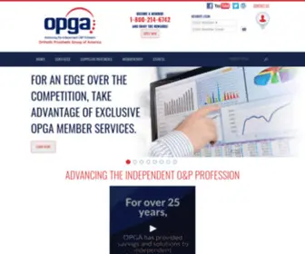 Opga.com(Largest network of Independent Orthotic and Prosthetic Patient Care facilities in the nation) Screenshot