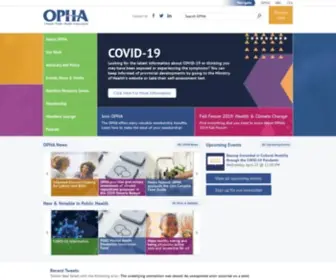 Opha.on.ca(The Ontario Public Health Association (OPHA)) Screenshot