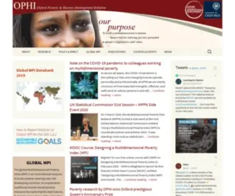 Ophi.org.uk(Oxford Poverty & Human Development Initiative) Screenshot