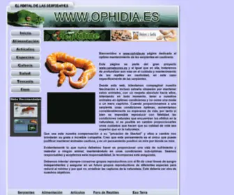 Ophidia.es("El Portal de las Serpientes" Lampropeltis) Screenshot