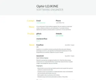 Ophir.dev(Ophir LOJKINE) Screenshot