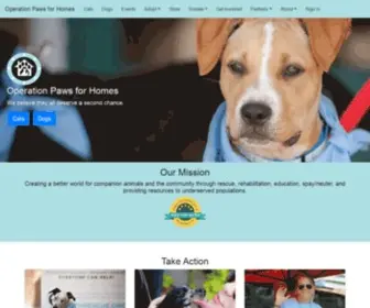 Ophrescue.org(Operation Paws for Homes) Screenshot