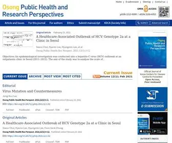 OPHRP.org(Osong Public Health and Research Perspectives) Screenshot