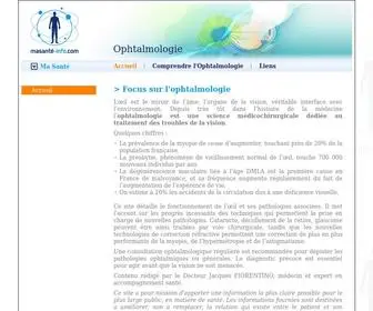 Ophtalmologie-Info.com(Focus sur l'ophtalmologie) Screenshot