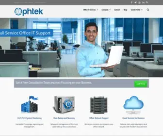 Ophtek.com(Office Technology and Managed IT Support) Screenshot